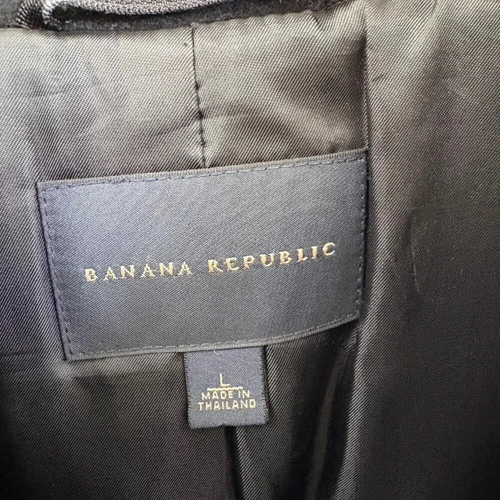 Banana Republic Men’s Navy Wool Cashmere Coat Size L